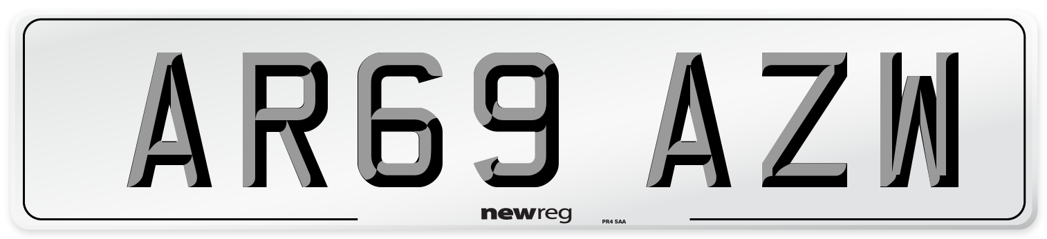 AR69 AZW Number Plate from New Reg